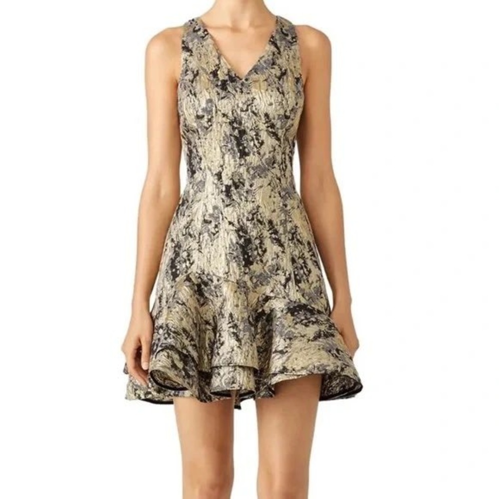 Natori Metallic Gold Foil Cocktail Dress‎ – Size 0